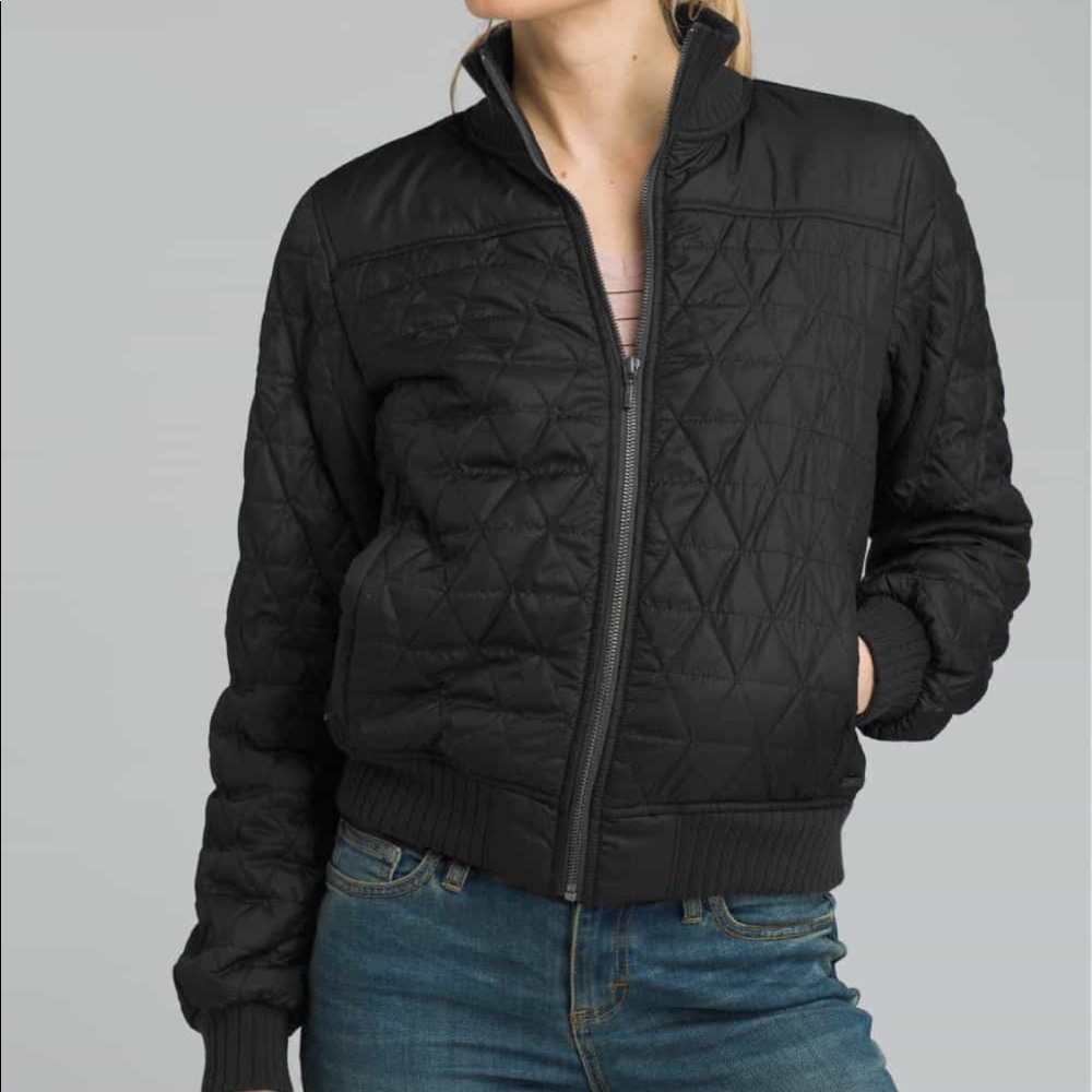 NWT PRANA Diva Bomber Jacket Black szM 🍂